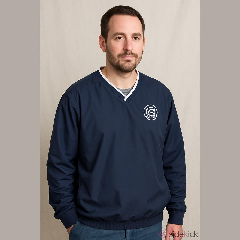 Harriton Michigan State Spartans navy blue Microfiber Windshirt Pullover 2XL - Picture 2 of 7